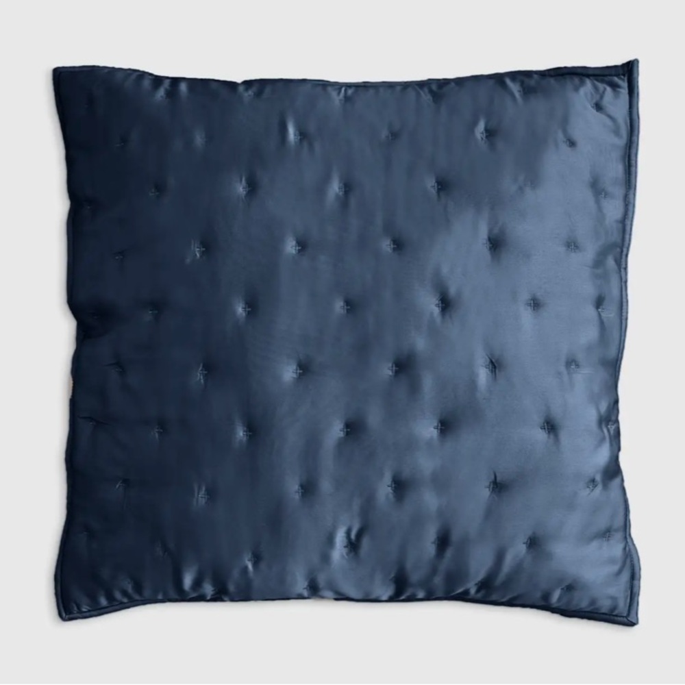 Quince Bamboo Quilted Euro Sham in Nightfall